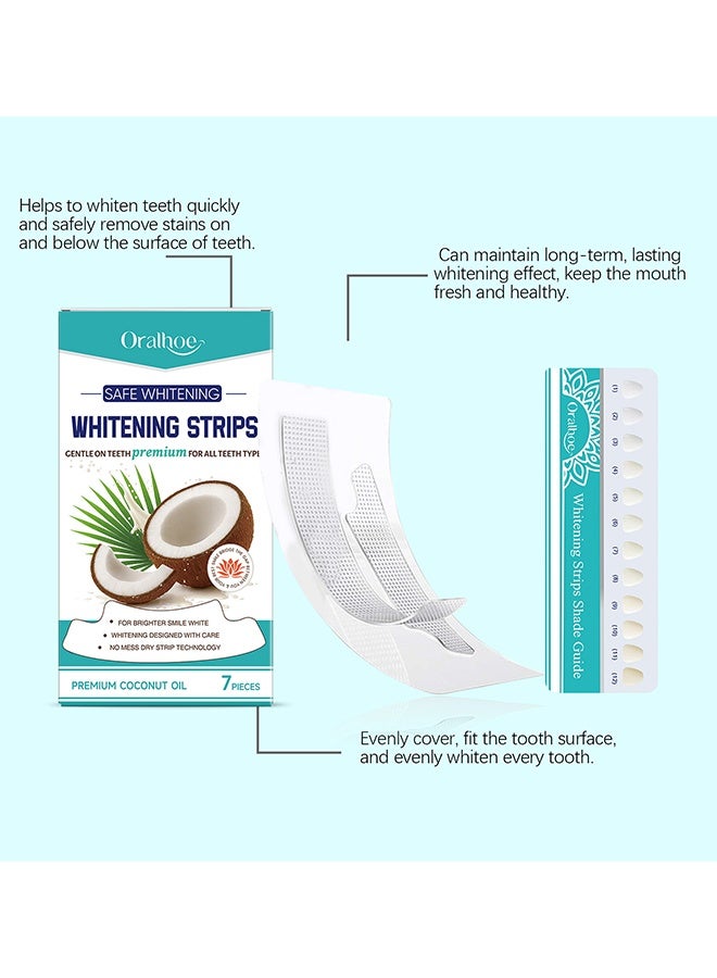 ORALHOE 7-Pieces Whitenings Strips Dental Whitening Kit Oral Care Teeth Whitening Strips Kit, For Coffee Soda Drinkers & Yellow Stains, Tooth Stain Treatment, Gum Care & Stain Removal, Removes Yellow Stains & Bad Breath - Image 4